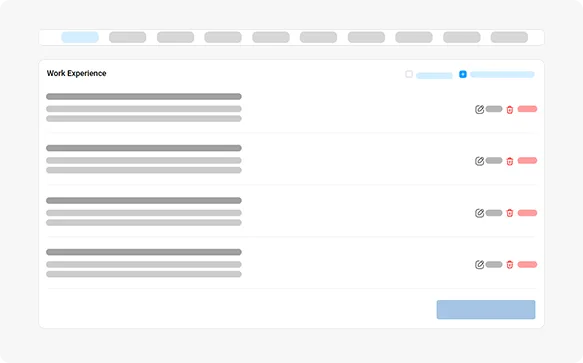 AI Resume Builder - Add Your Work Experience